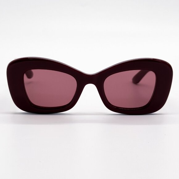 NEW ALEXANDER MCQUEEN AM0434S 006 CAT EYE WOMEN BURGUNDY SUNGLASSES main image 8
